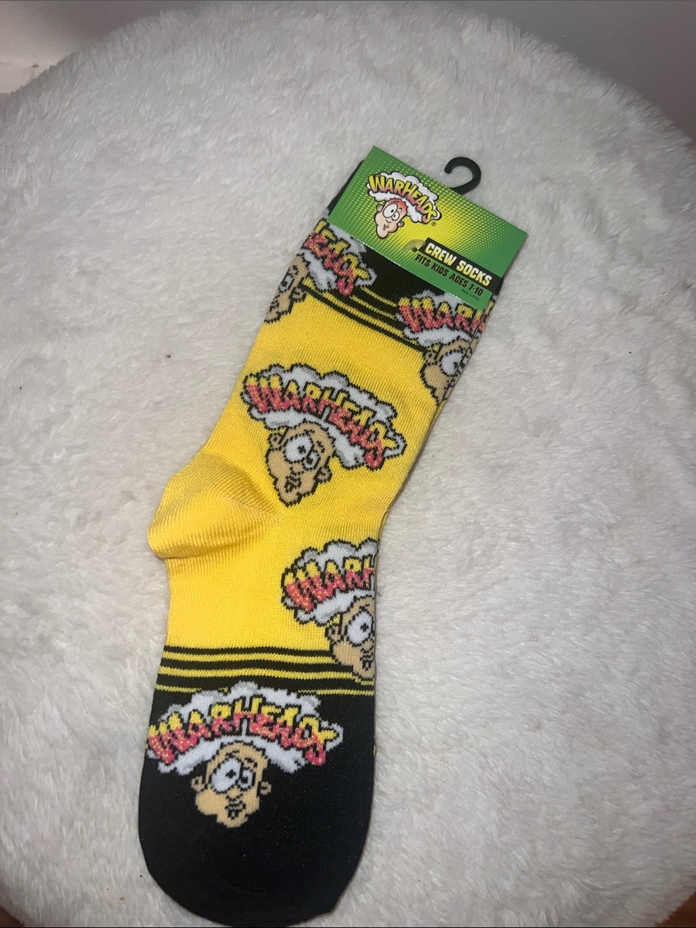 WarHeads Yellow & Black Novelty Crew Socks -